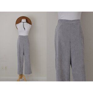 Vintage 90s‎ Light Gray Corduroy Pants 12 | 32-34 waist